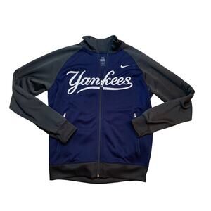 MLB Authentic Yankees Zip Jacket – Blue & Gray – Men’s M